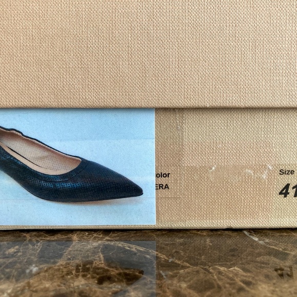 Marilyn’s by Bottega23 Black Perforated Leather Ballet Flats – Made in Italy 🇮 - Picture 11 of 15